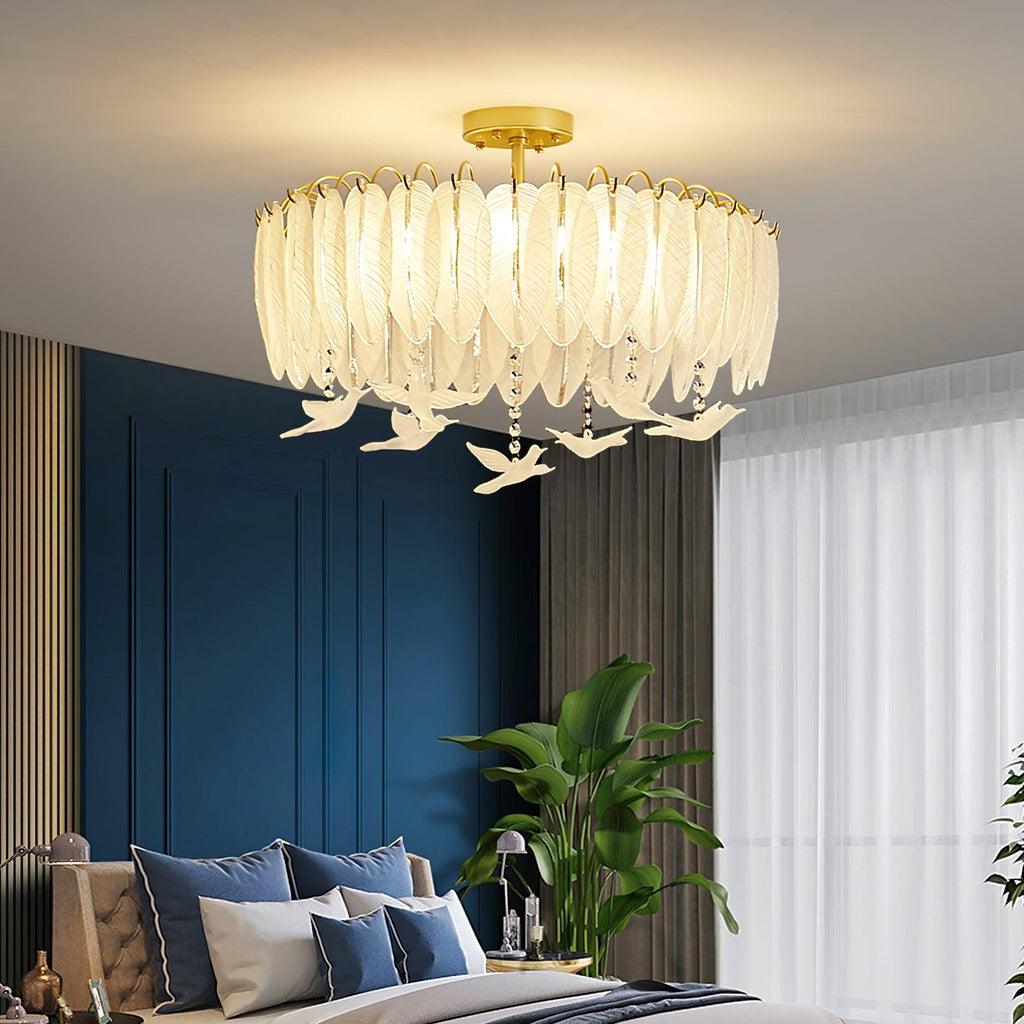 Erielle Glass Ceiling Light-Moonnatur