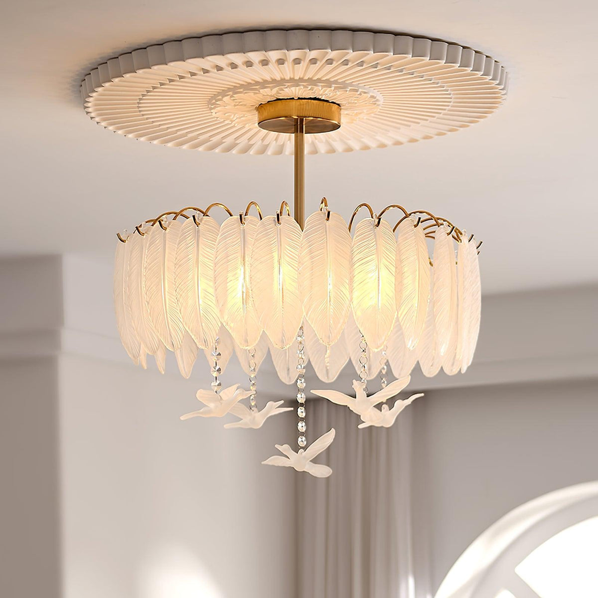 Erielle Glass Ceiling Light-Moonnatur