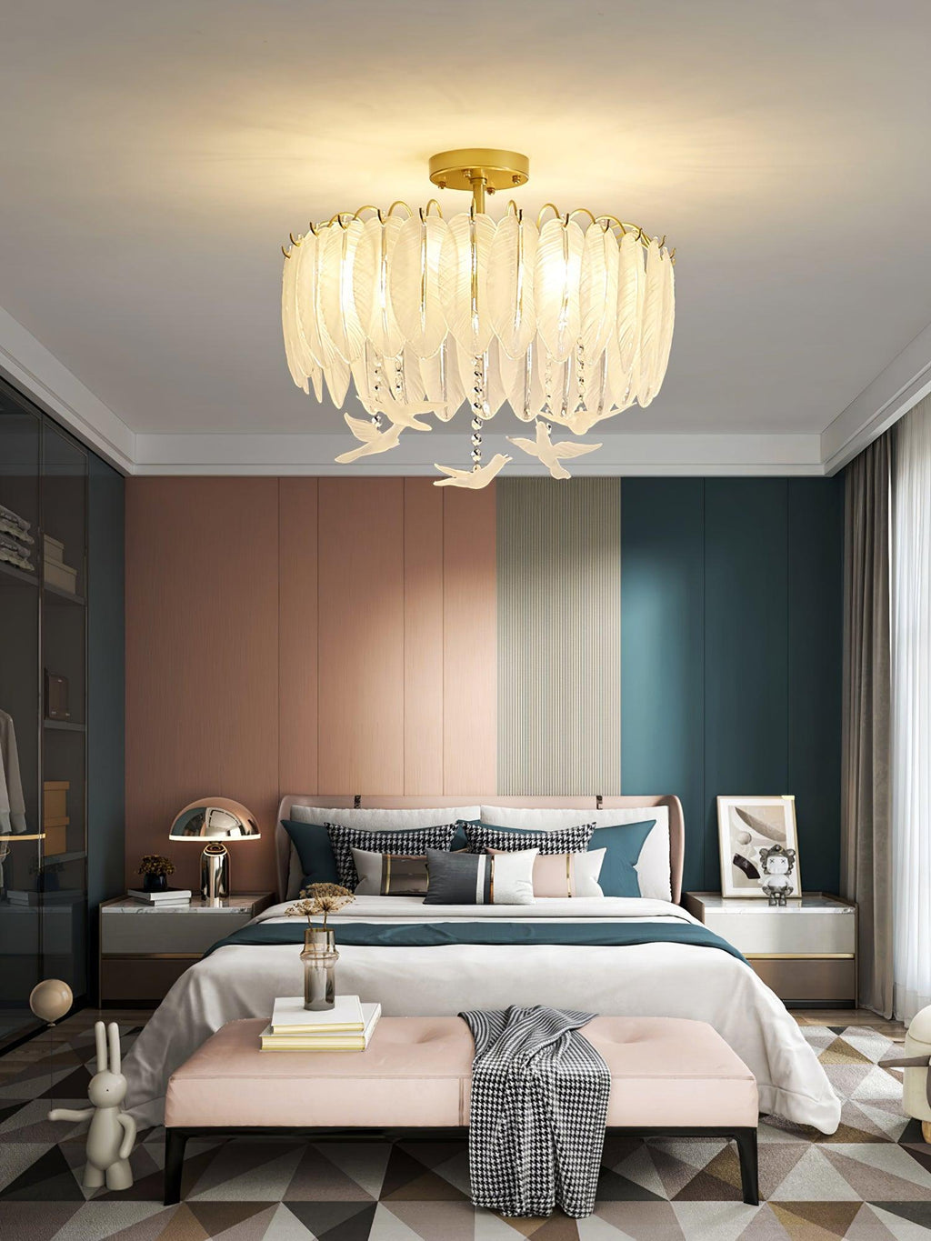 Erielle Glass Ceiling Light-Moonnatur
