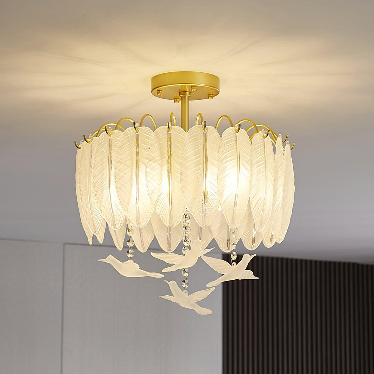 Erielle Glass Ceiling Light-Moonnatur