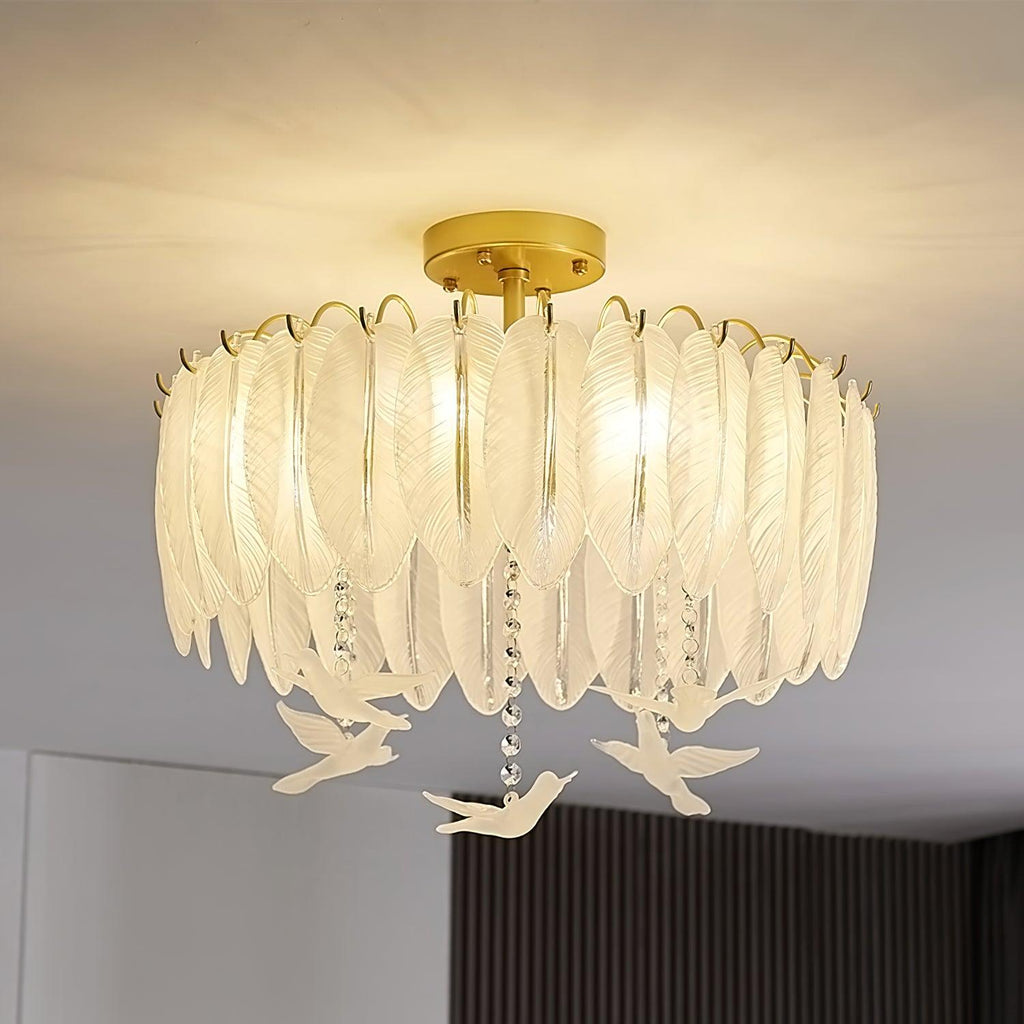 Erielle Glass Ceiling Light-Moonnatur