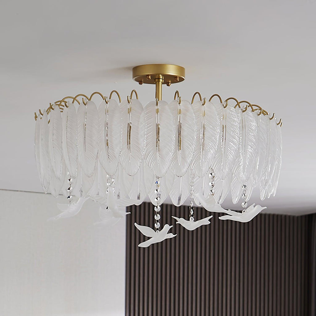 Erielle Glass Ceiling Light-Moonnatur