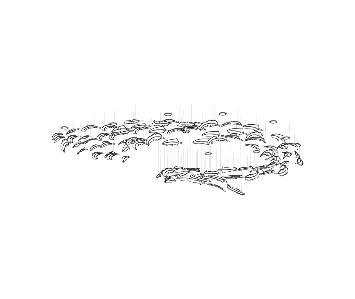 Vardenelle Glass Chandelier-Moonnatur