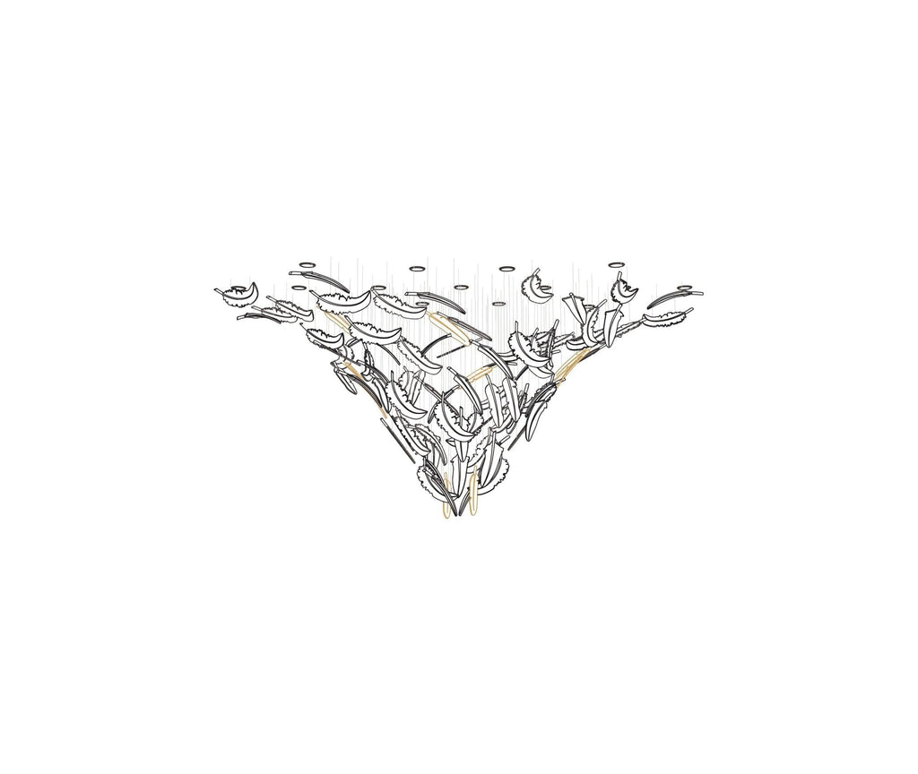 Vardenelle Glass Chandelier-Moonnatur