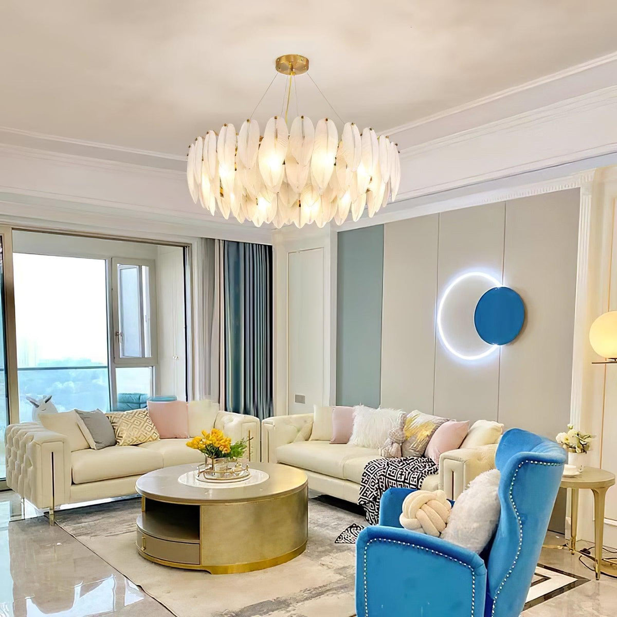 Norrenaria Glass Chandelier-Moonnatur