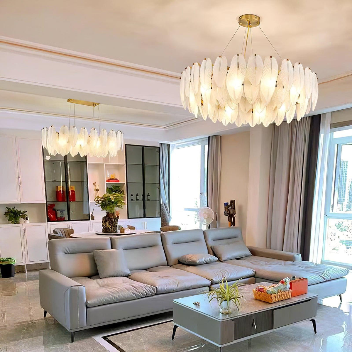 Norrenaria Glass Chandelier-Moonnatur
