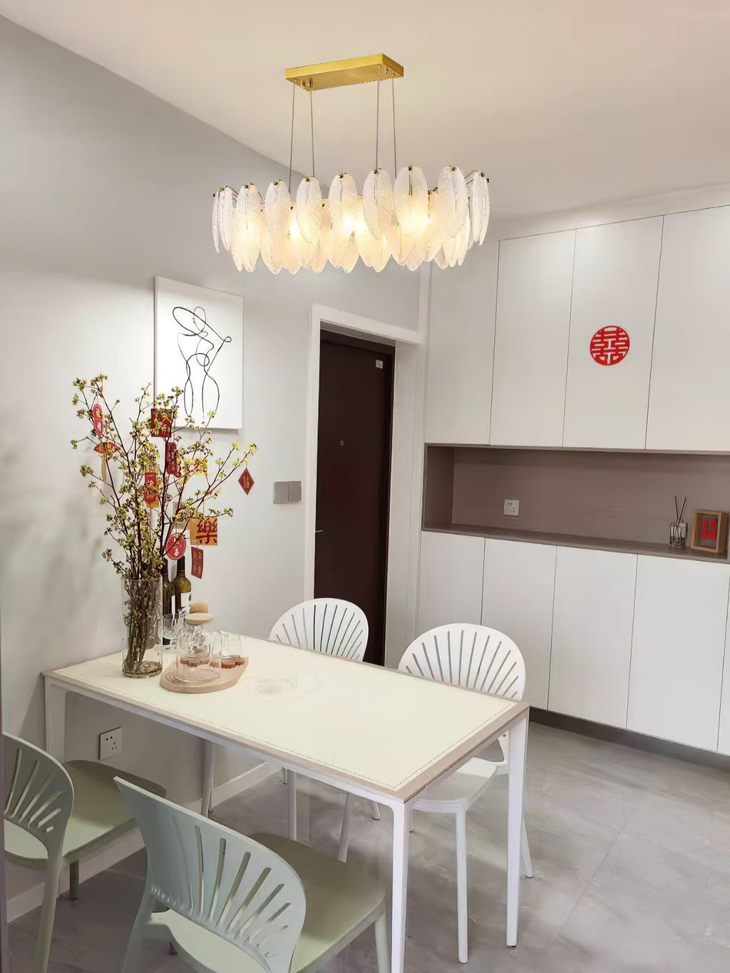 Norrenaria Glass Chandelier-Moonnatur