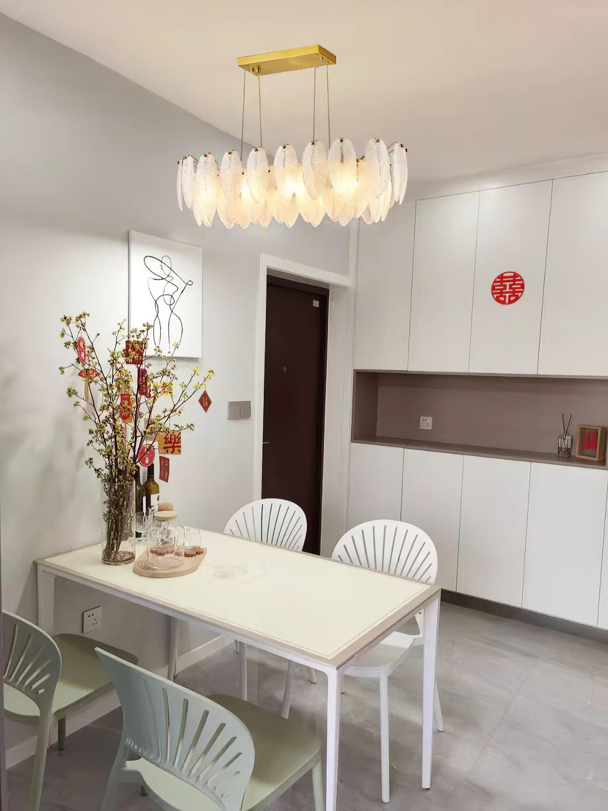 Norrenaria Glass Chandelier-Moonnatur