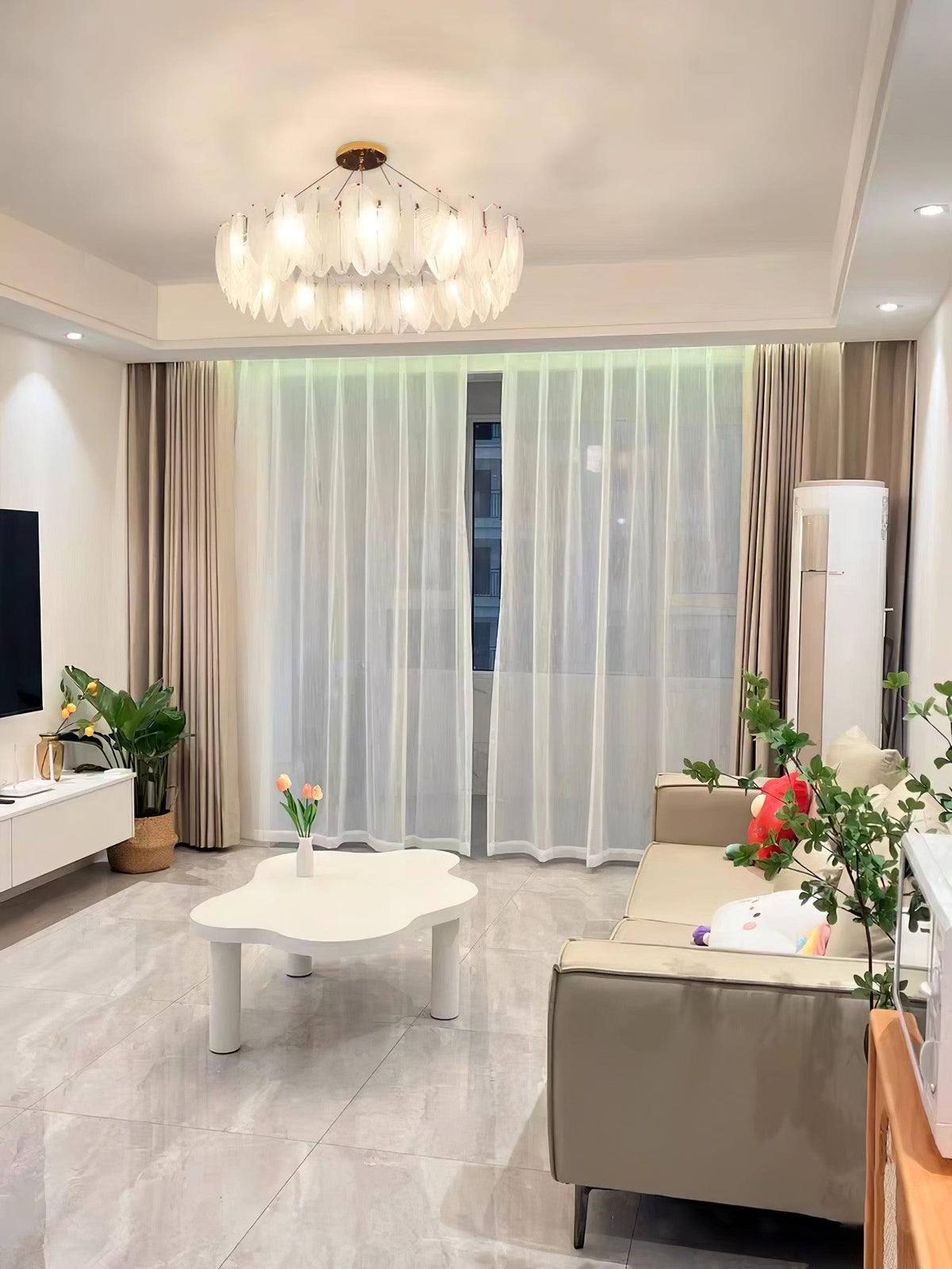 Norrenaria Glass Chandelier-Moonnatur