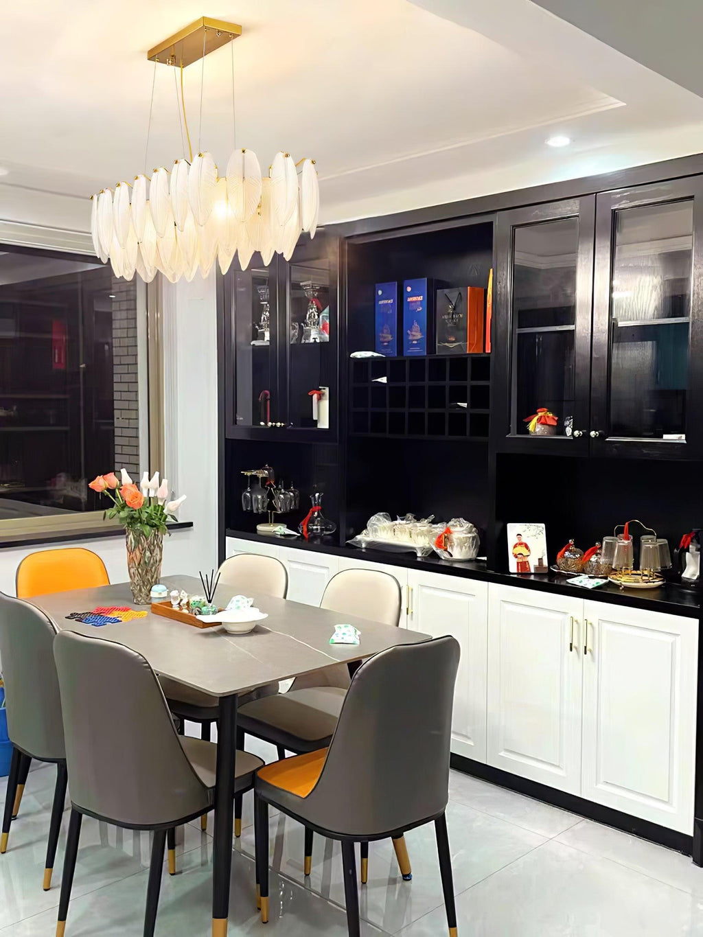 Norrenaria Glass Chandelier-Moonnatur