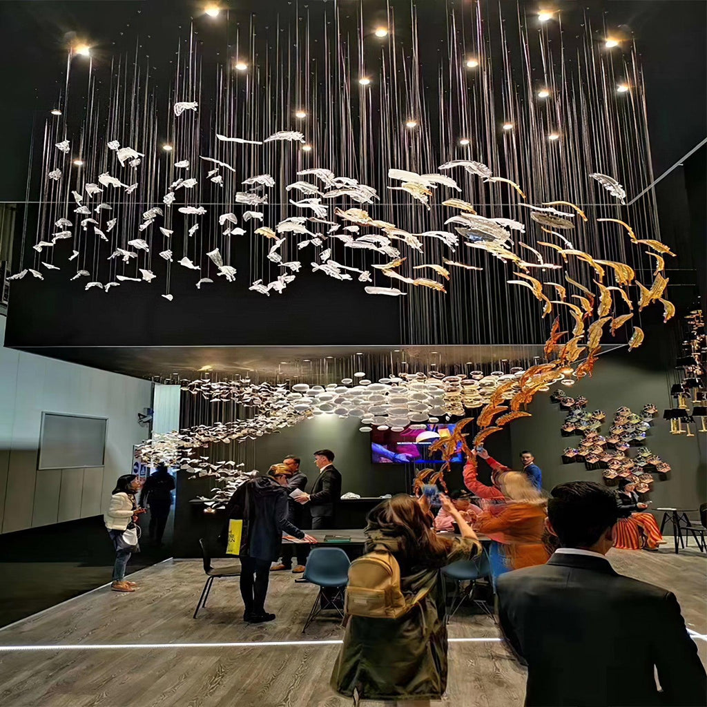 Vardenelle Glass Chandelier-Moonnatur
