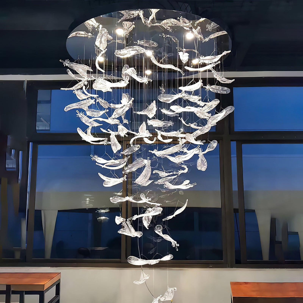 Vardenelle Glass Chandelier-Moonnatur