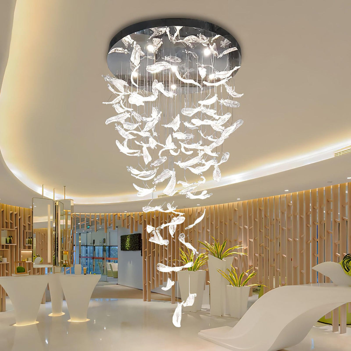 Vardenelle Glass Chandelier-Moonnatur