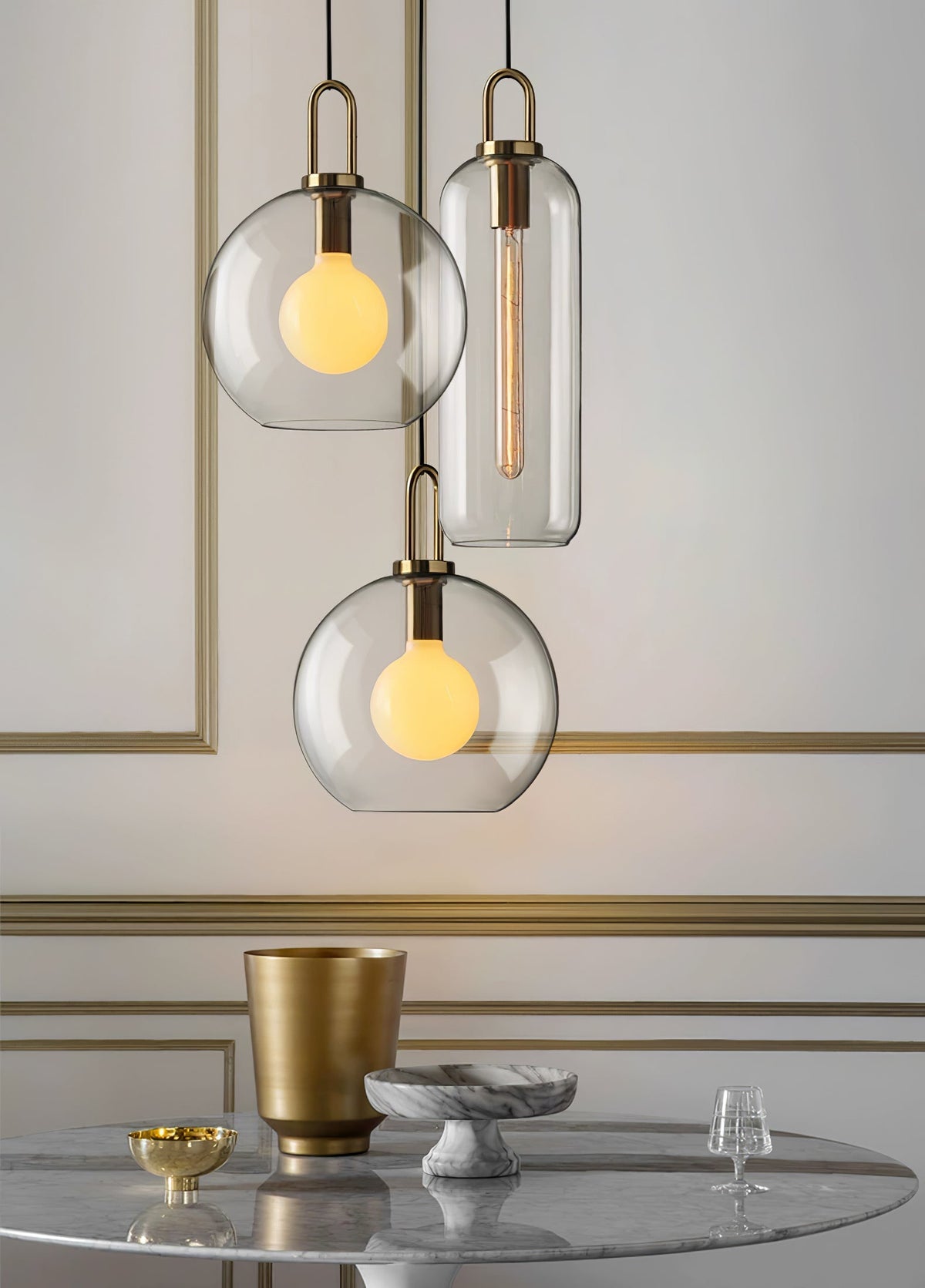 Lyrenina Glass Pendant Light-Moonnatur