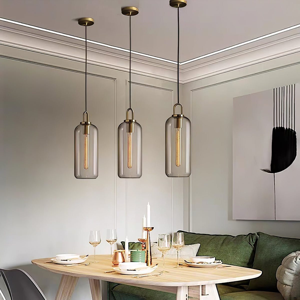 Lyrenina Glass Pendant Light-Moonnatur