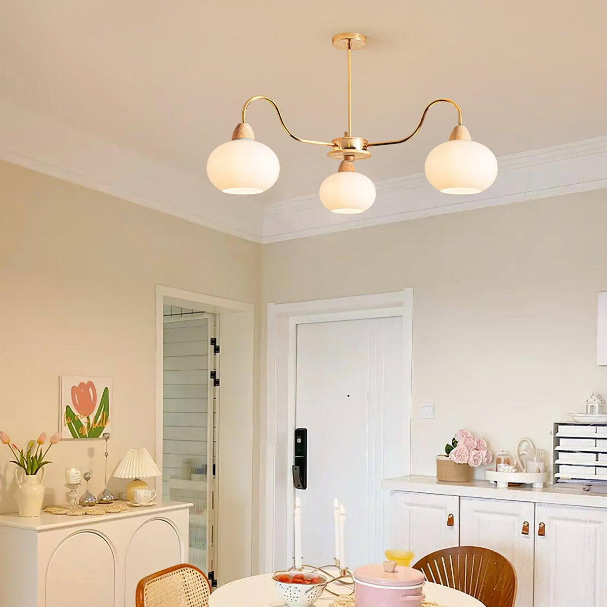 Lindeldale Glass Chandelier-Moonnatur