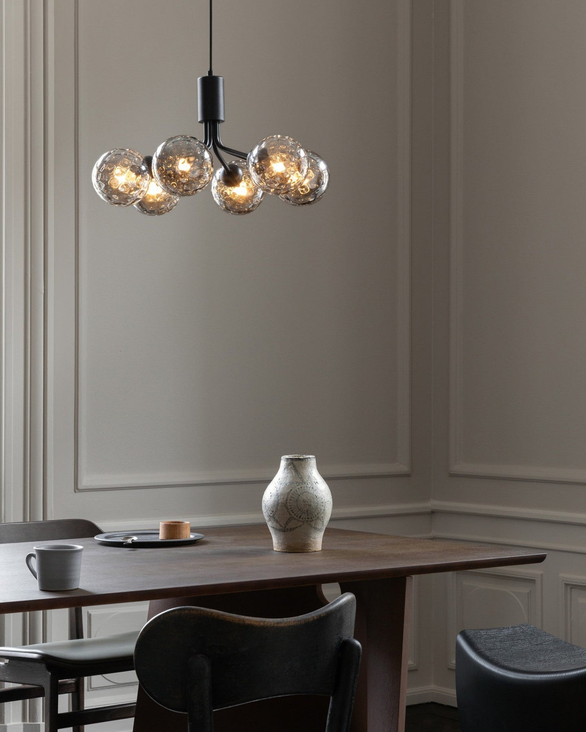 Ivorette Glass Chandelier-Moonnatur