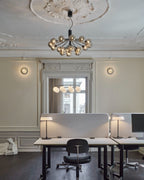 Ivorette Glass Chandelier-Moonnatur