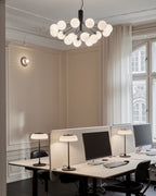 Ivorette Glass Chandelier-Moonnatur