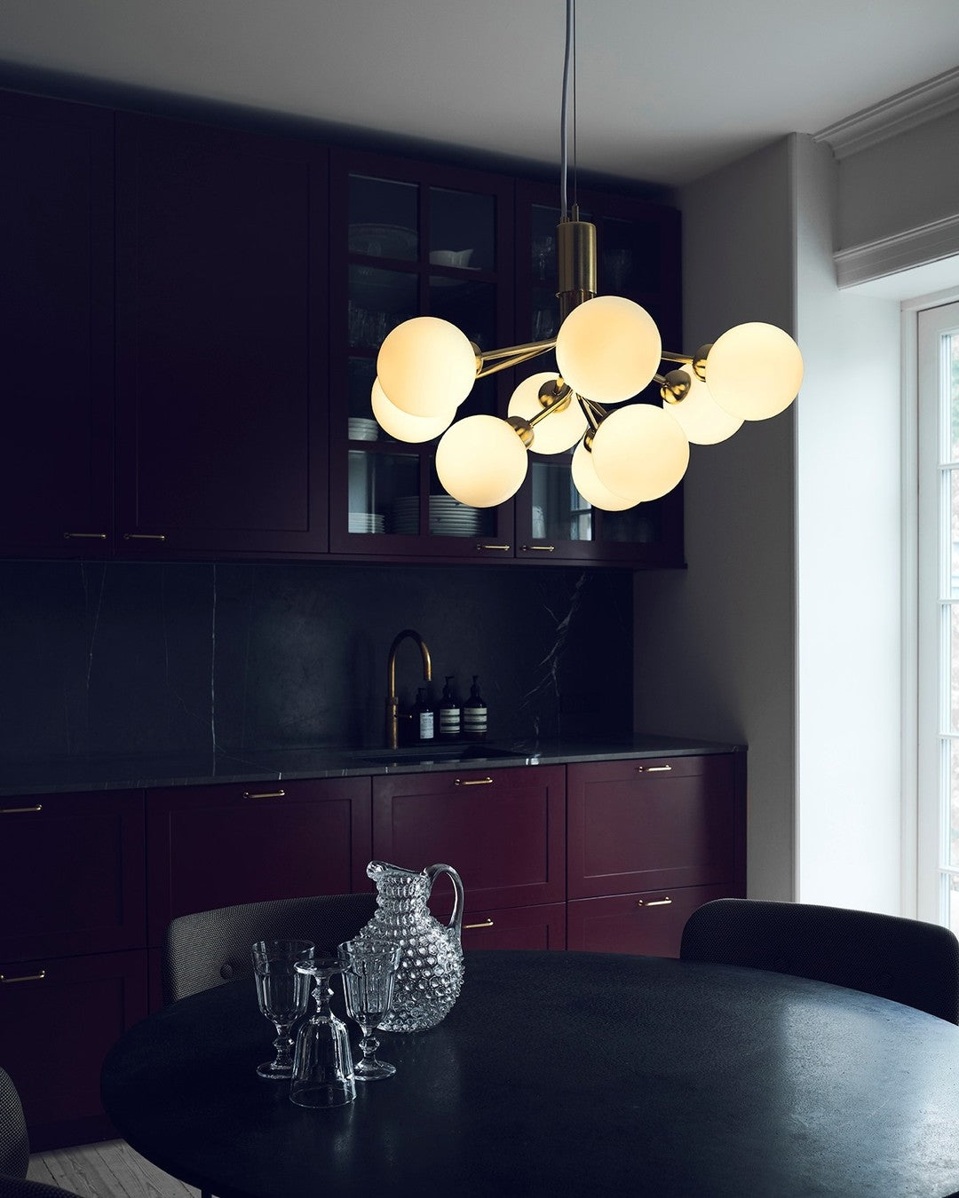 Ivorette Glass Chandelier-Moonnatur