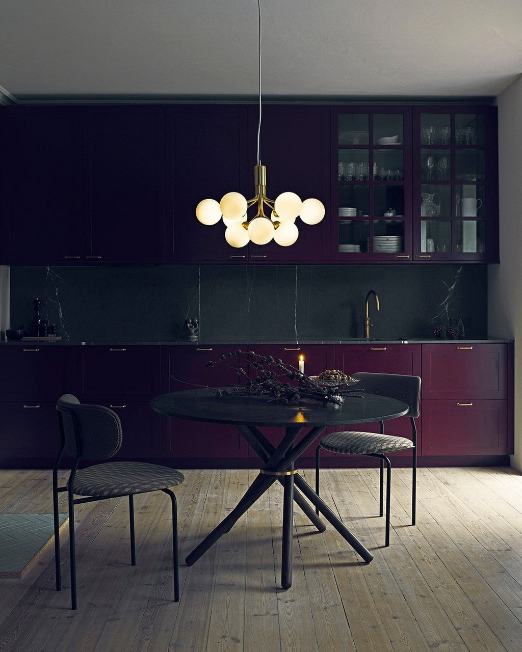 Ivorette Glass Chandelier-Moonnatur