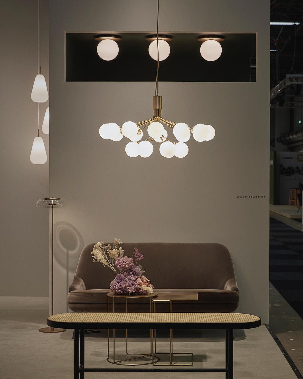 Ivorette Glass Chandelier-Moonnatur