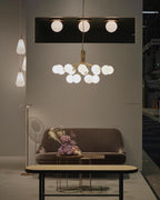 Ivorette Glass Chandelier-Moonnatur