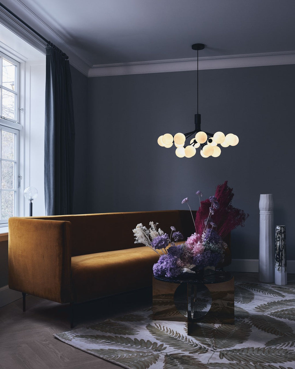 Ivorette Glass Chandelier-Moonnatur