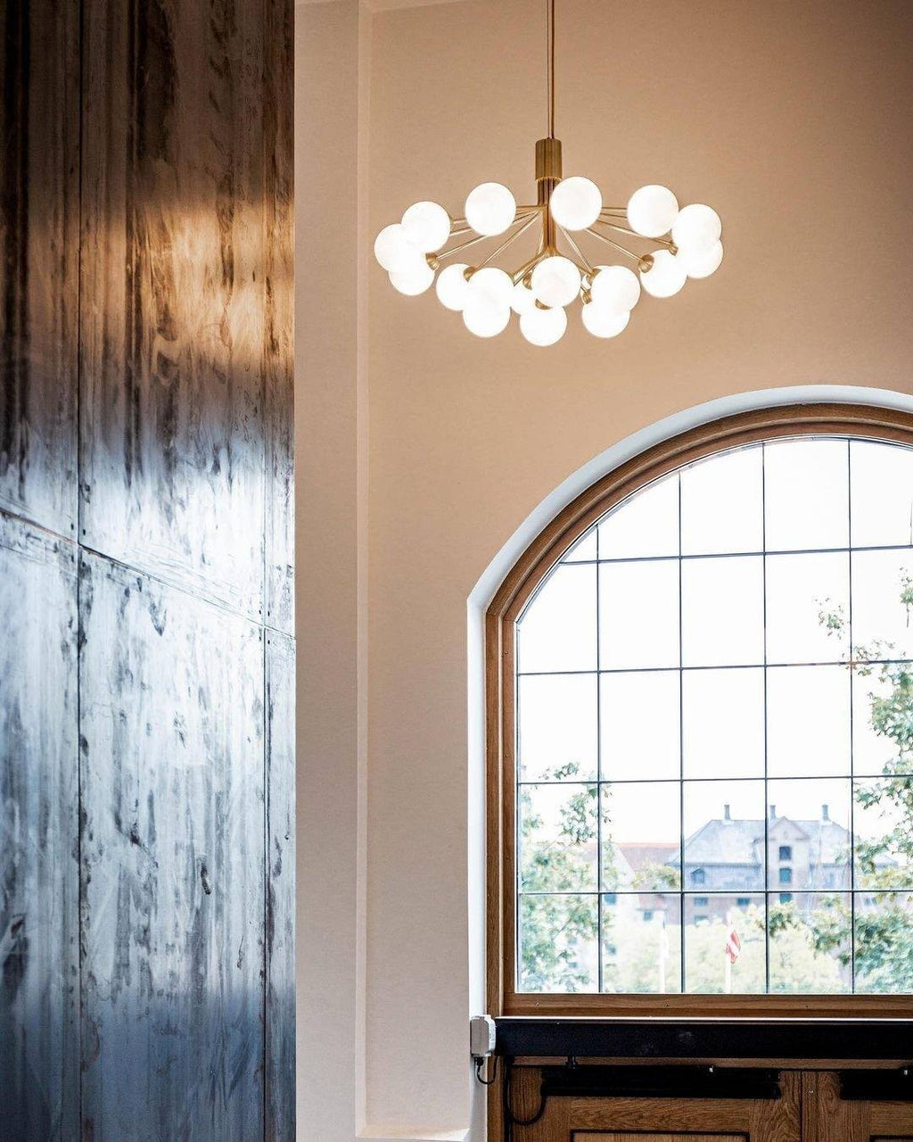 Ivorette Glass Chandelier-Moonnatur