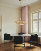Ivorette Glass Chandelier-Moonnatur