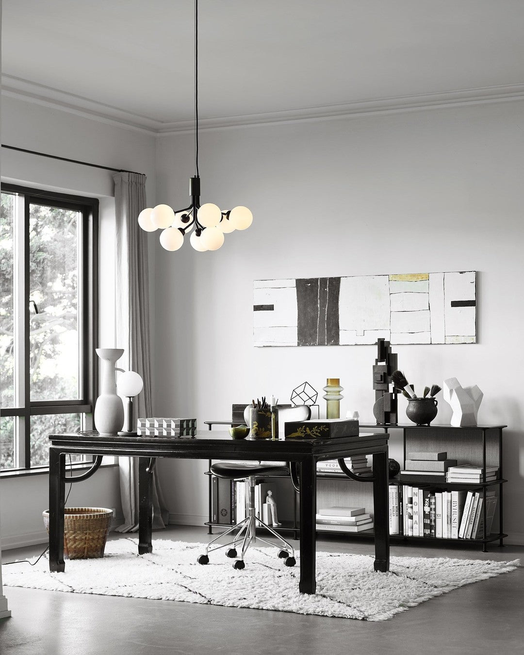 Ivorette Glass Chandelier-Moonnatur