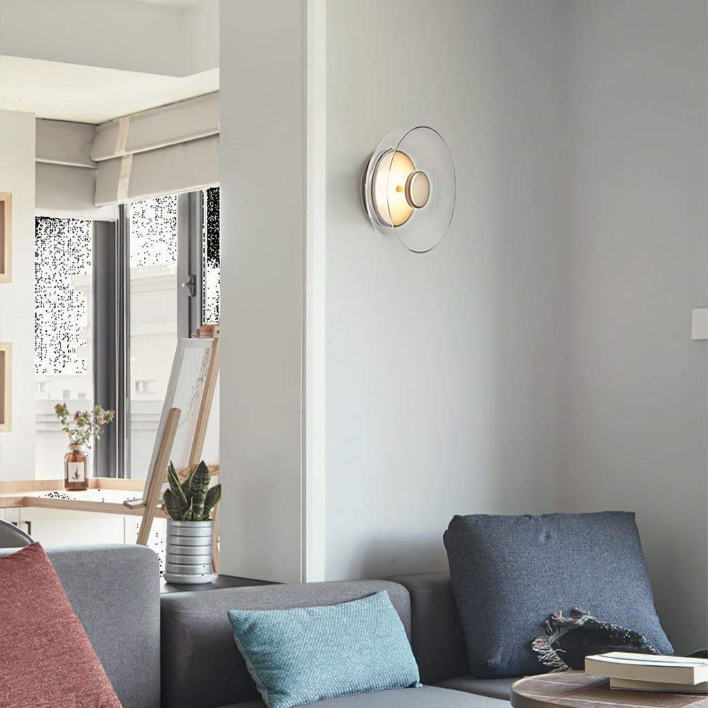 Ilvanna Glass Wall Light-Moonnatur