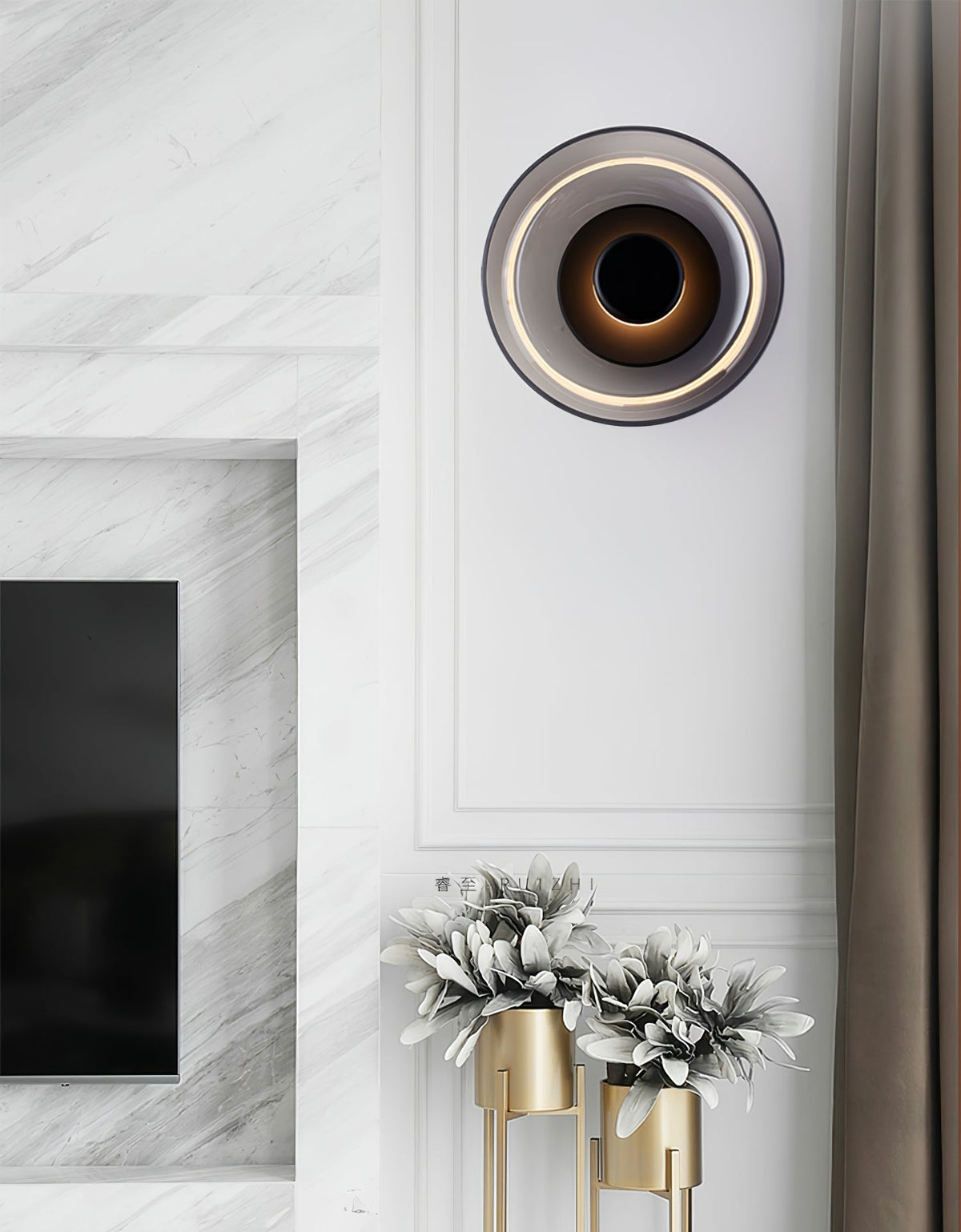 Ilvanna Glass Wall Light-Moonnatur