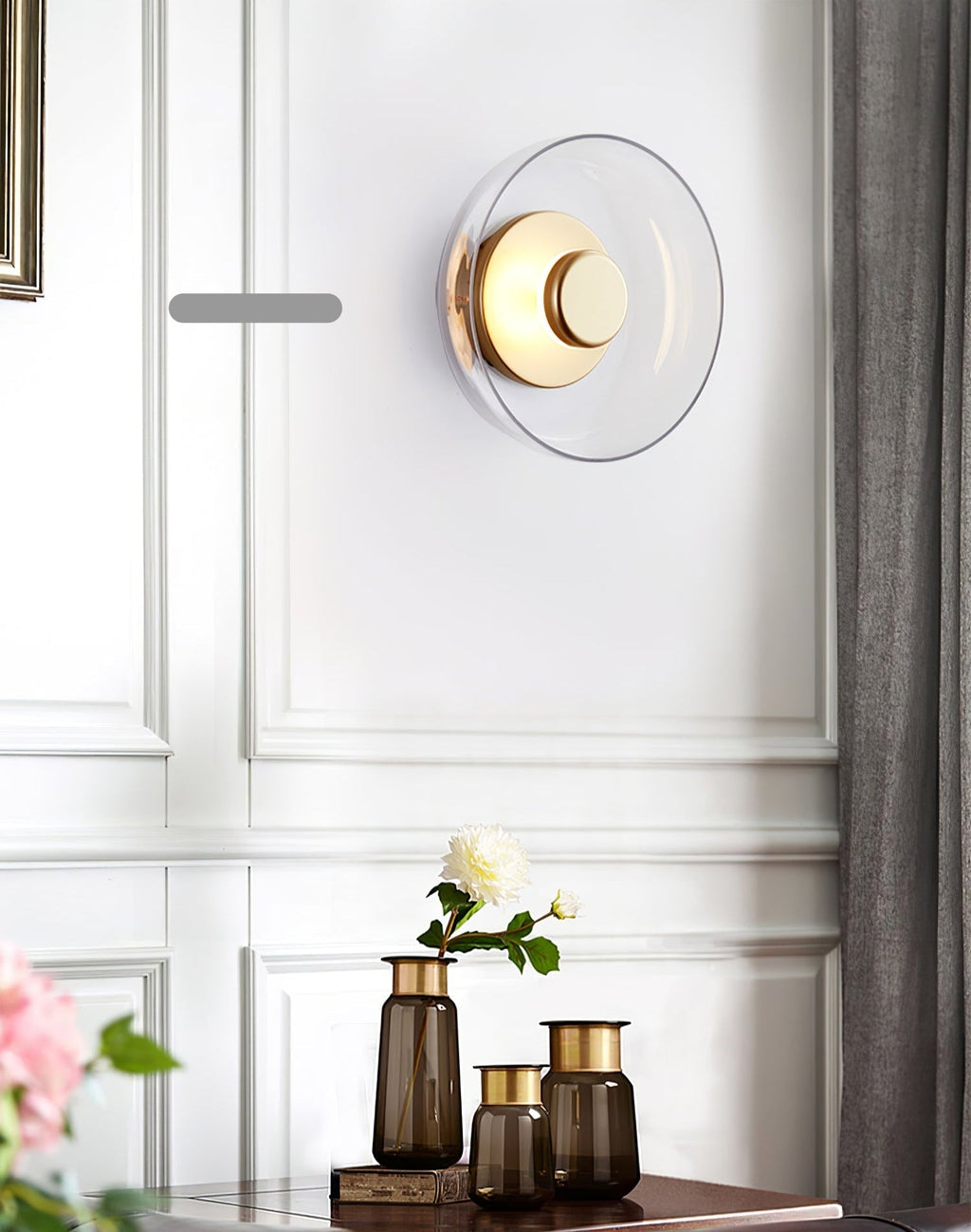 Ilvanna Glass Wall Light-Moonnatur