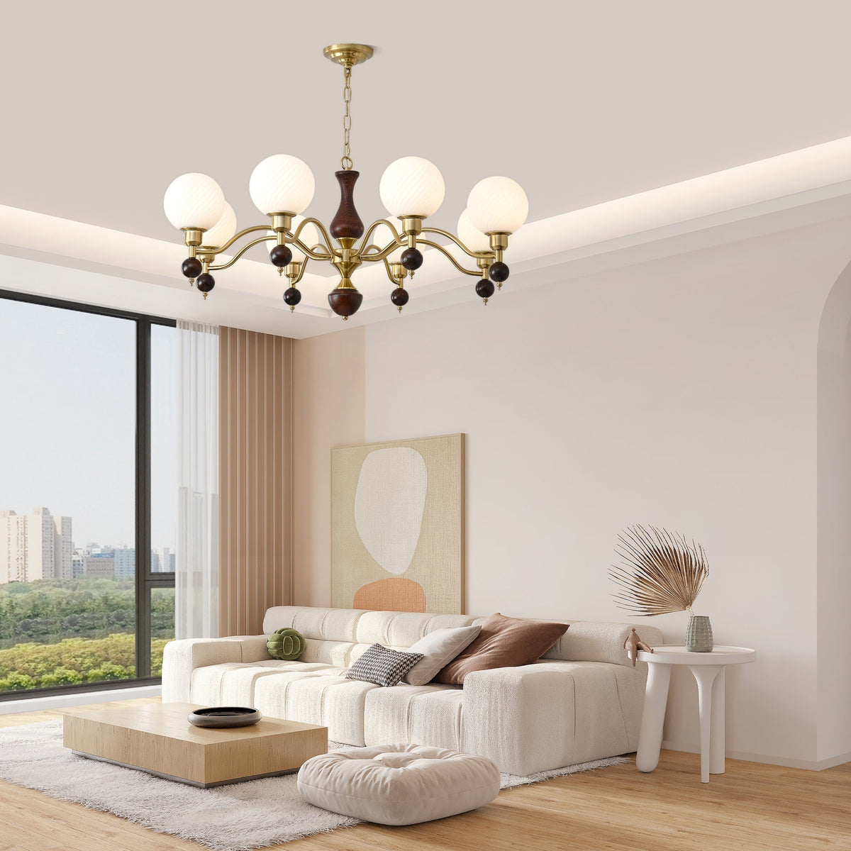 Rosena Glass Chandelier-Moonnatur