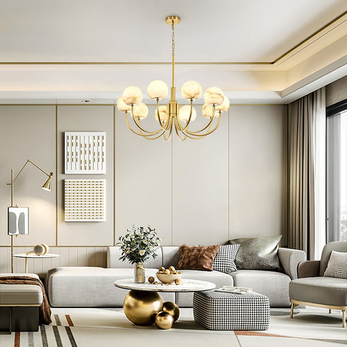 Aberfield Alabaster Chandelier-Moonnatur