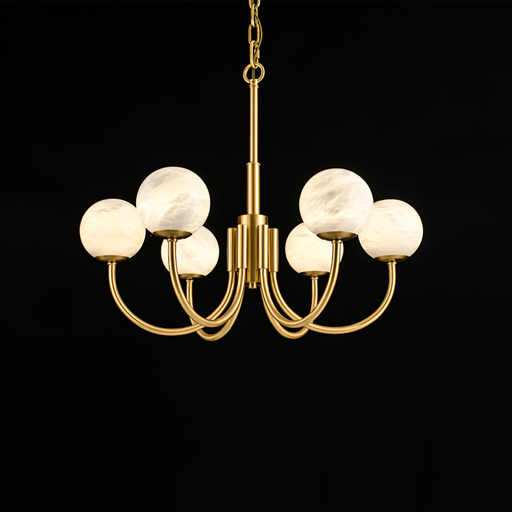 Aberfield Alabaster Chandelier-Moonnatur