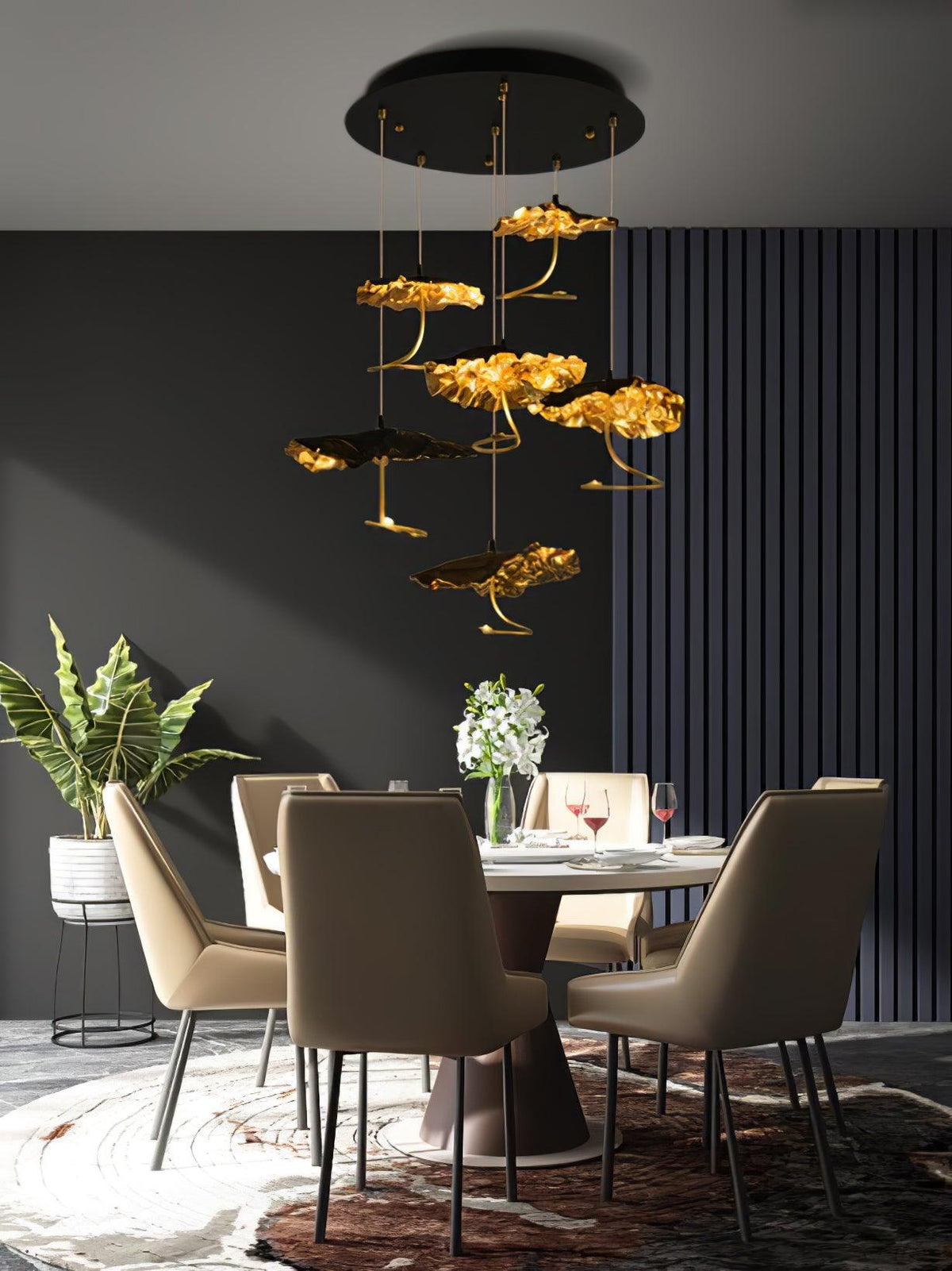 Lorrenia Brass Chandelier-Moonnatur