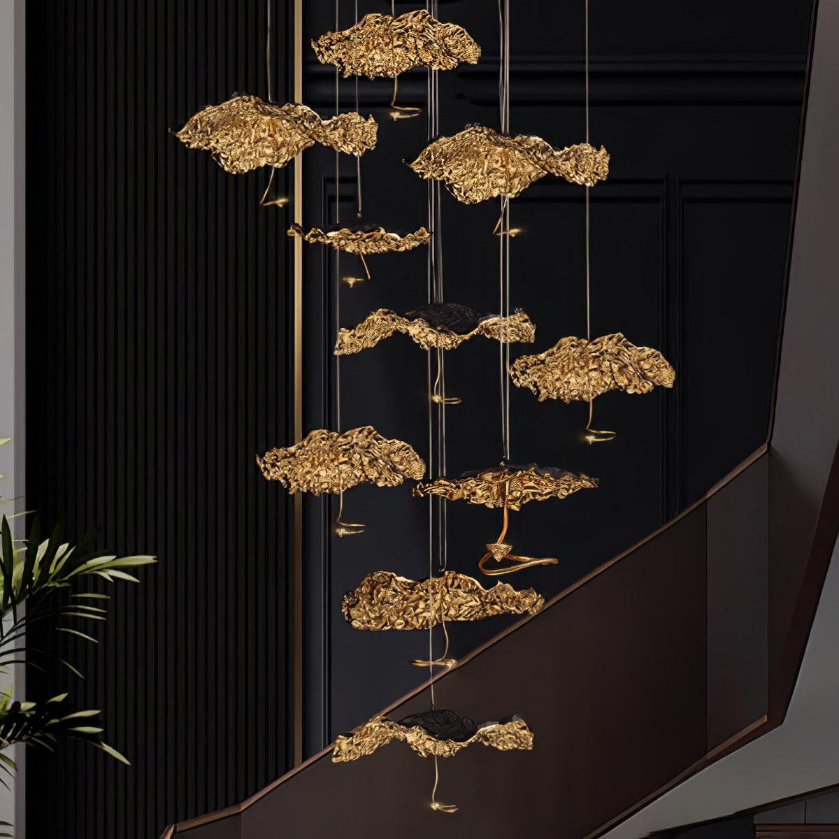Lorrenia Brass Chandelier-Moonnatur