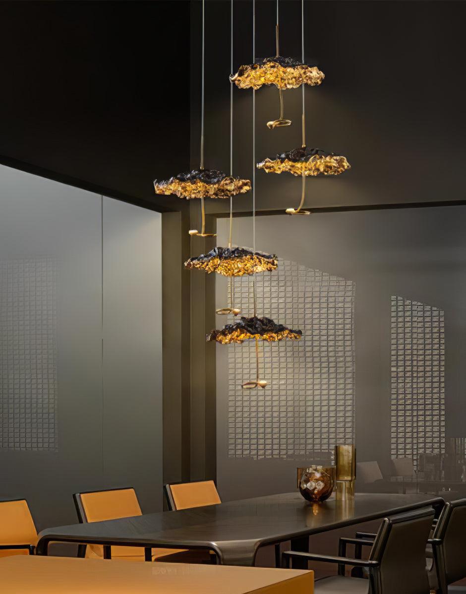 Lorrenia Brass Chandelier-Moonnatur