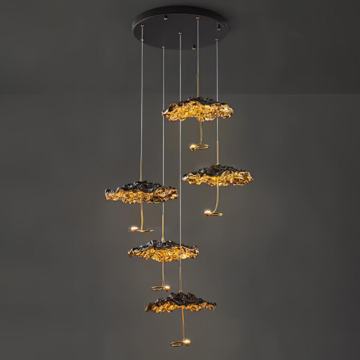 Lorrenia Brass Chandelier-Moonnatur