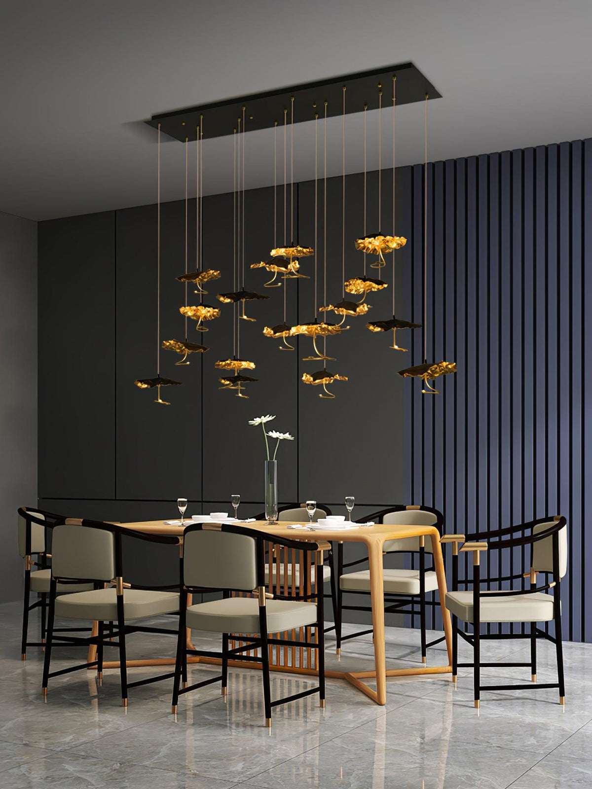 Lorrenia Brass Chandelier-Moonnatur