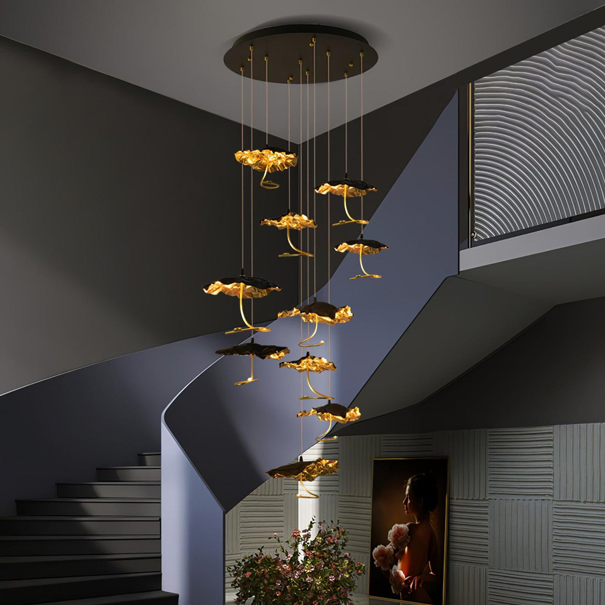 Lorrenia Brass Chandelier-Moonnatur