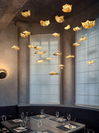 Lorrenia Brass Chandelier-Moonnatur