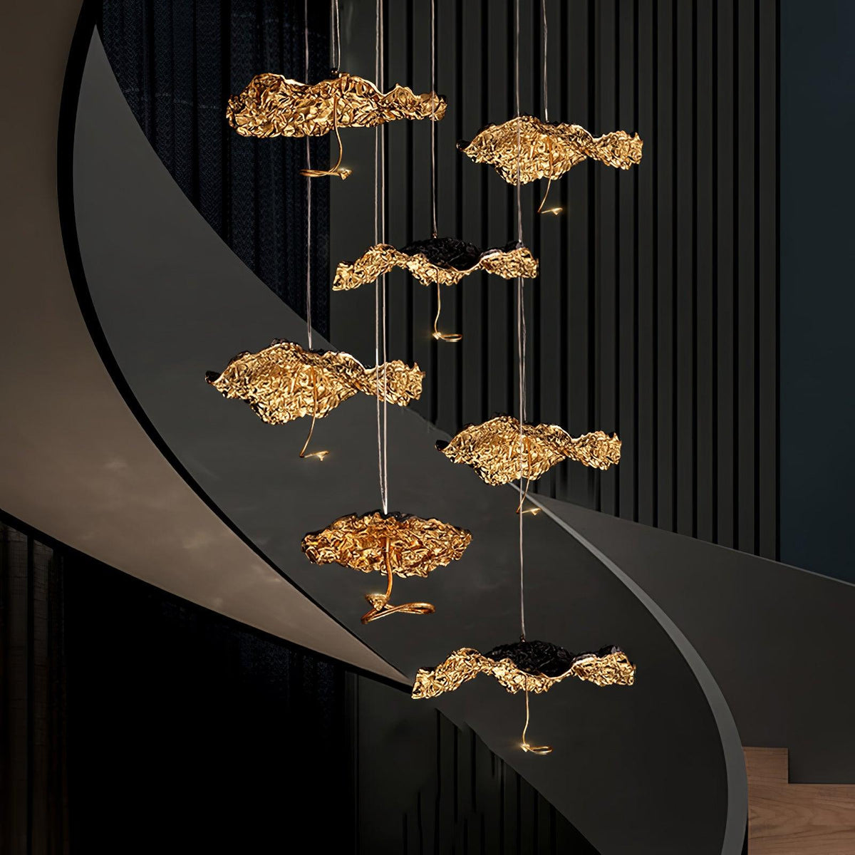 Lorrenia Brass Chandelier-Moonnatur