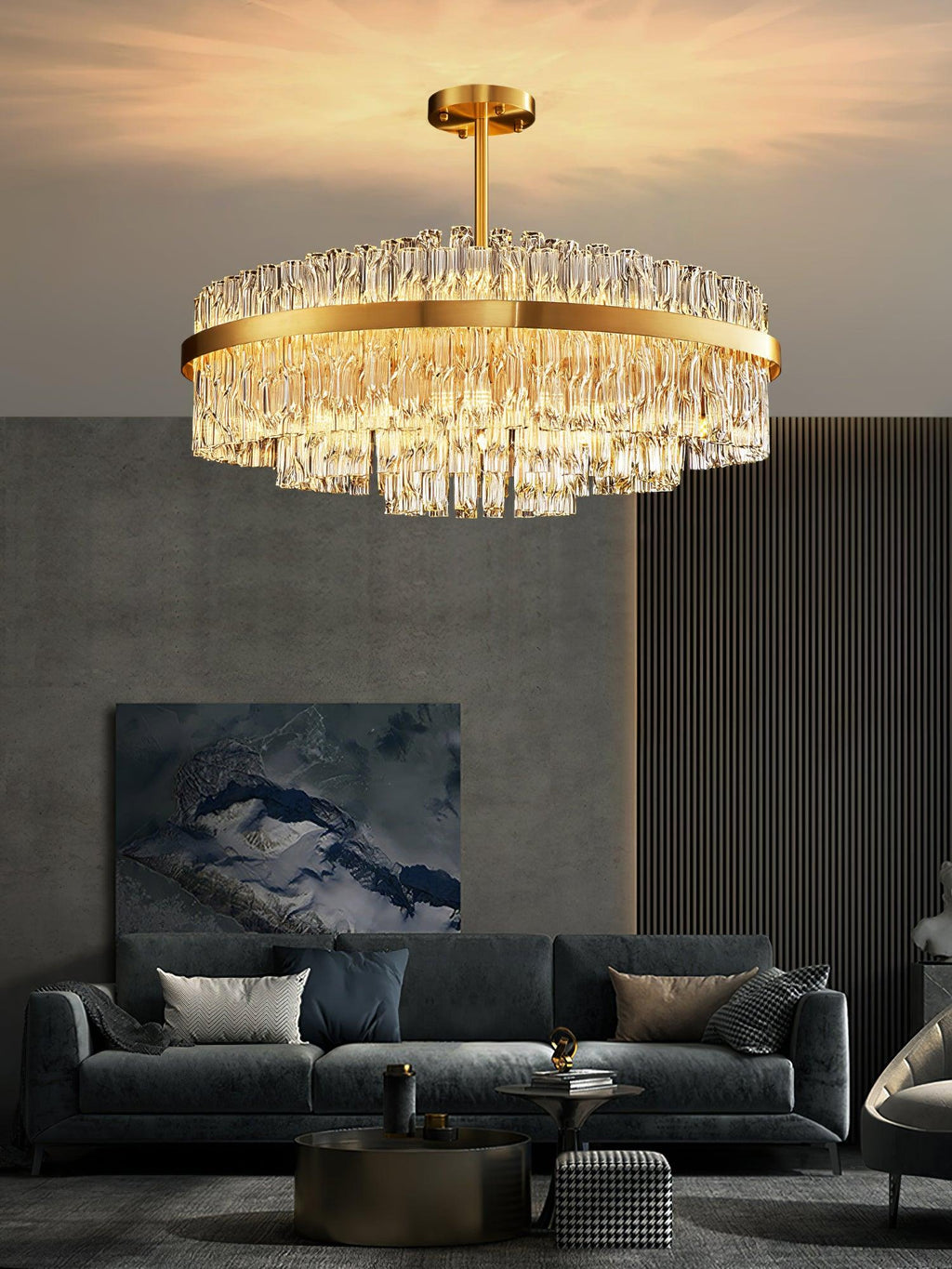 Quenena Glass Chandelier-Moonnatur