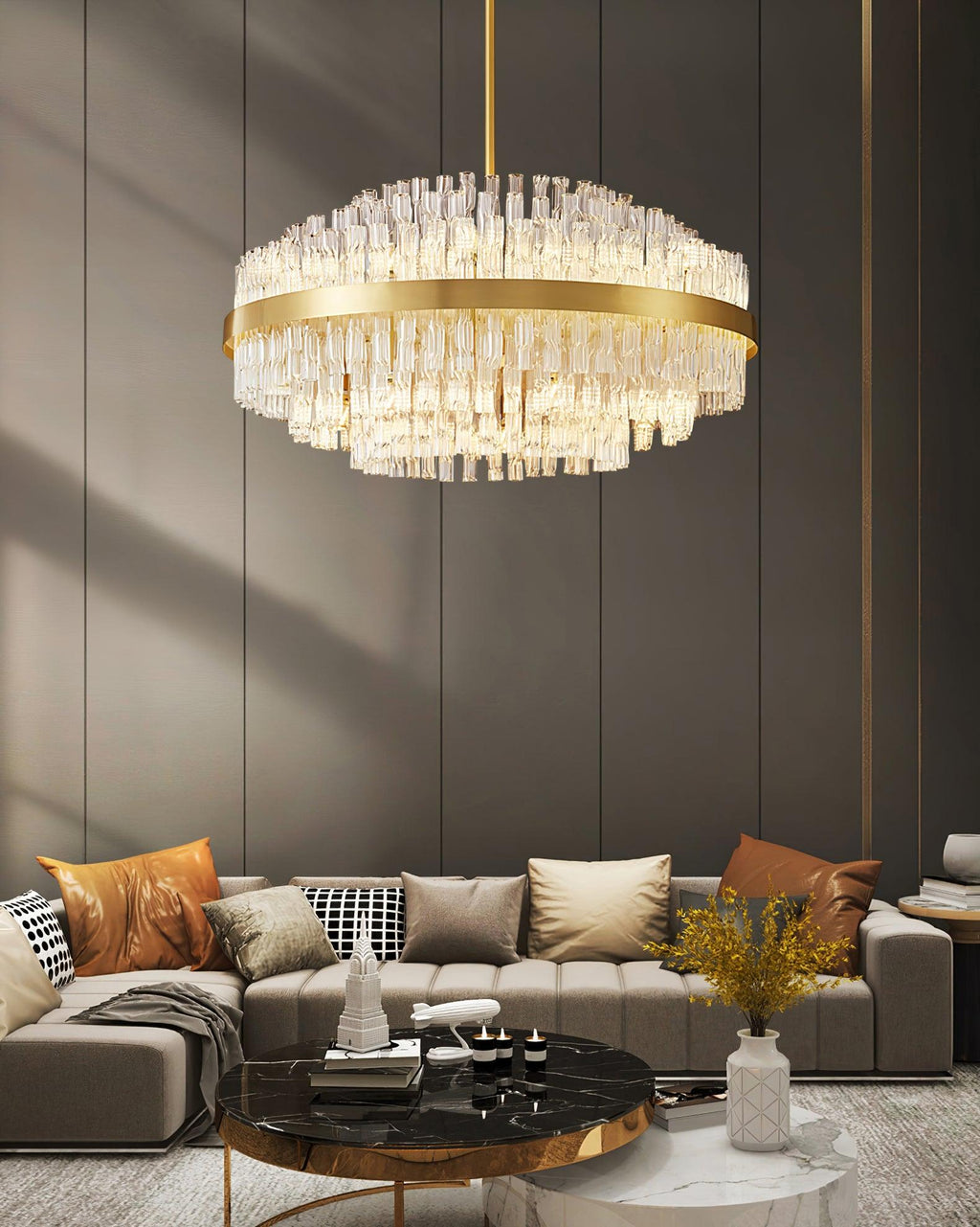 Quenena Glass Chandelier-Moonnatur