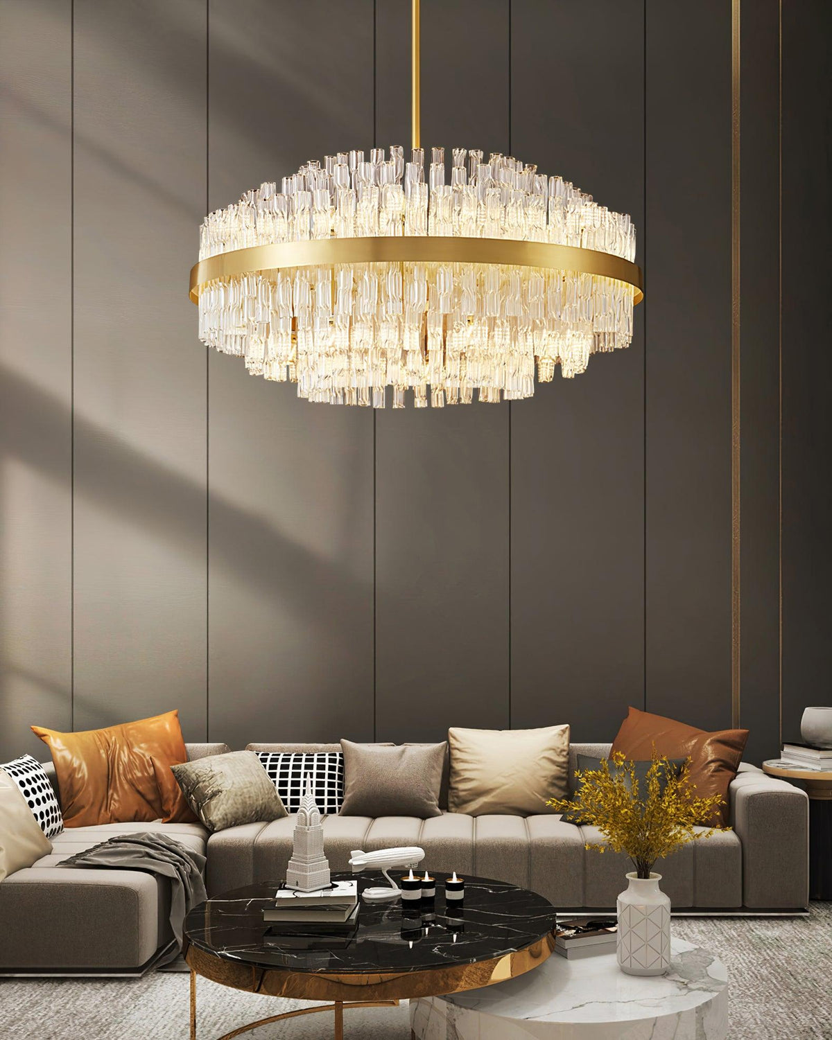 Quenena Glass Chandelier-Moonnatur