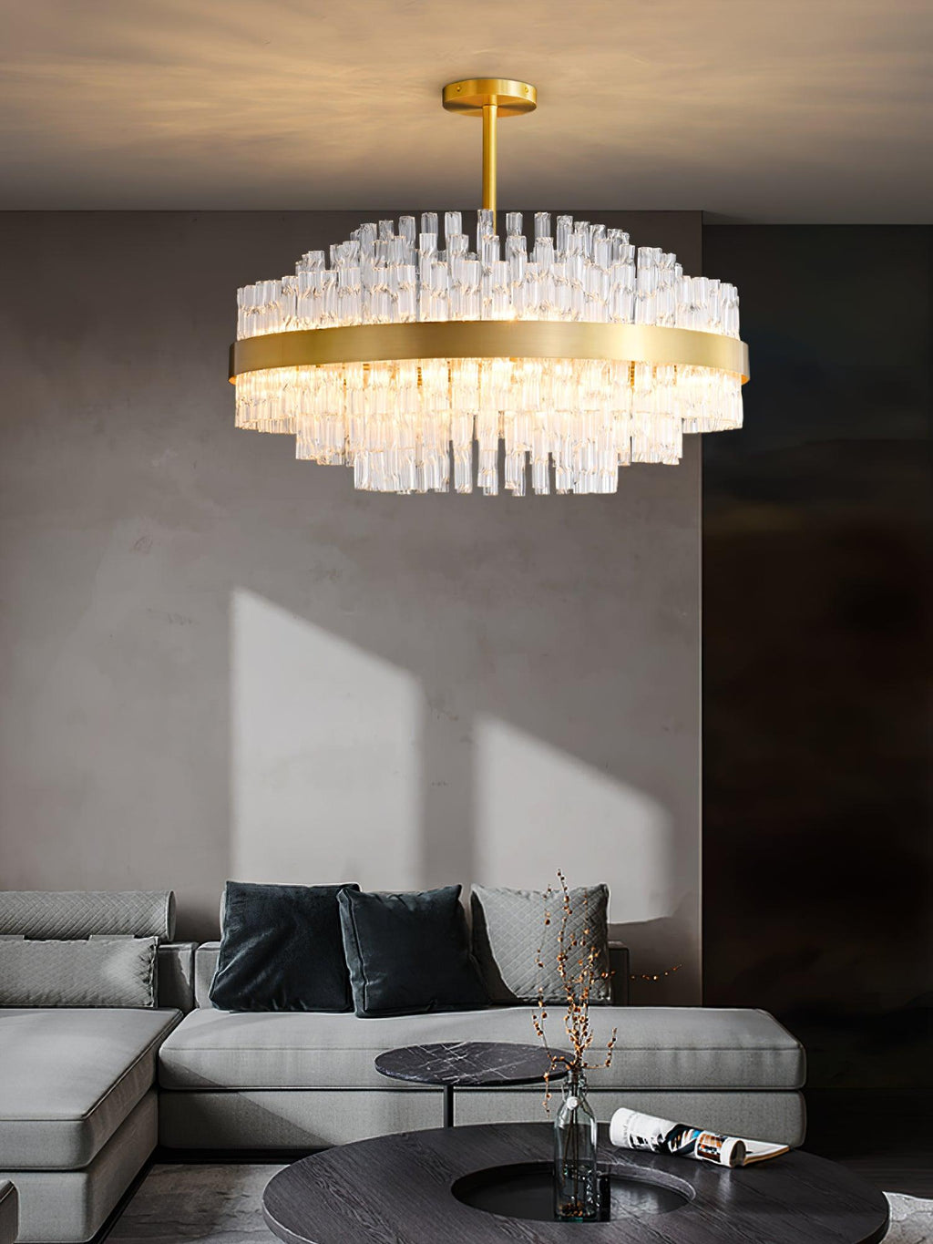 Quenena Glass Chandelier-Moonnatur