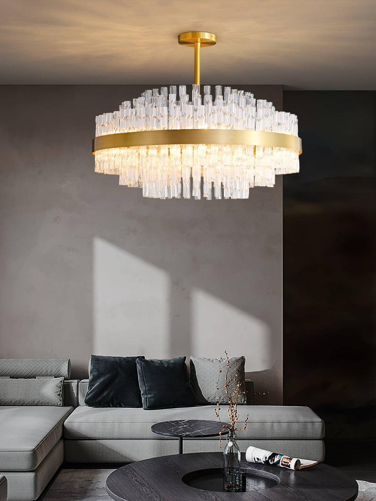 Quenena Glass Chandelier-Moonnatur